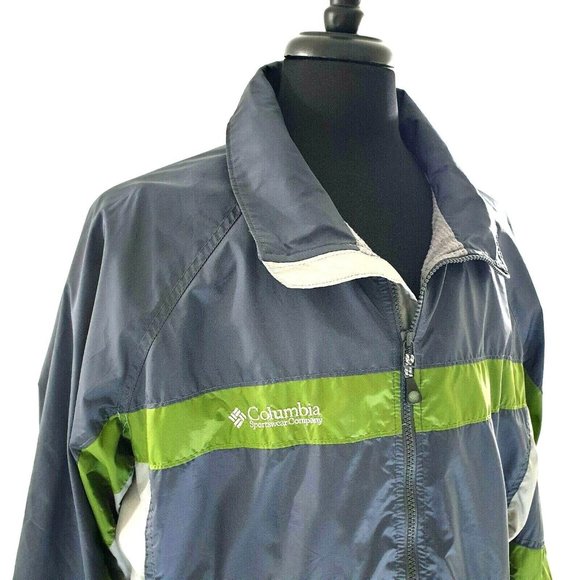 Columbia Sportswear Windbreaker Long Sleeve Mens XL Lined Rain Jacket Sport Run - Picture 3 of 12